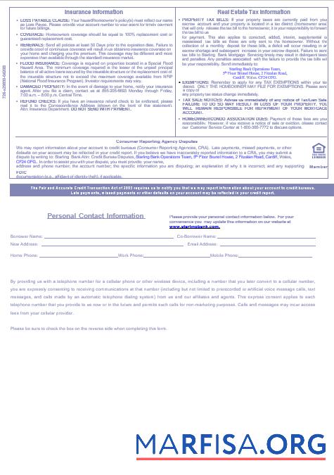 Blank UK Starling Bank mortgage statement in Word and PDF formats, 3 pages 3 real example